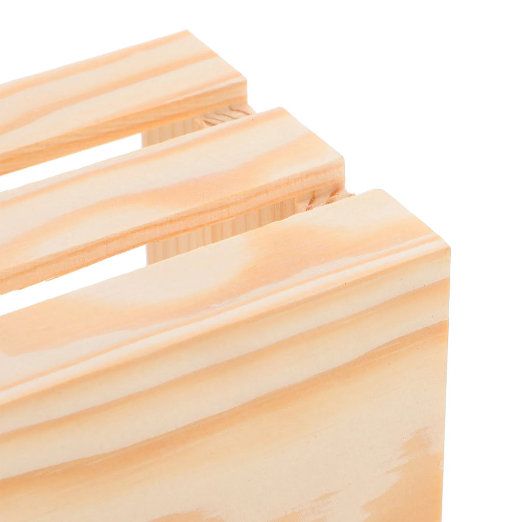 Mini caja de almacenamiento de madera, organizador de escritorio de diseño hueco para mesa de estudio de oficina, cesta de madera pequeña, caja de almacenamiento multifunción