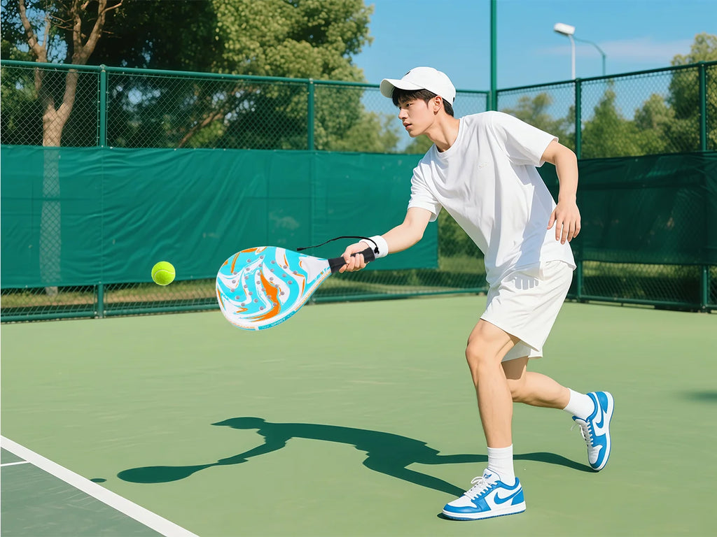 Raqueta de tenis |   Raqueta de padel, hecha de material de fibra de carbono ultraligero, con fuerte elasticidad y buena calidad