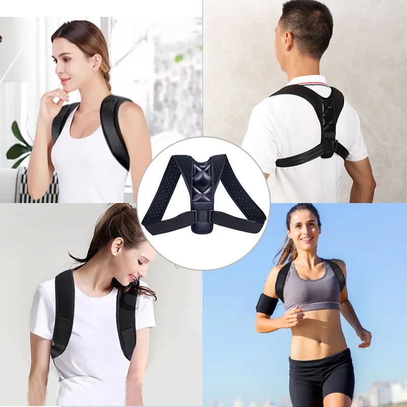 Cinturón correctivo jorobado, soporte correctivo para adultos, cinturón corrector de postura para clavícula, Protector de espalda deportivo, vendaje elástico