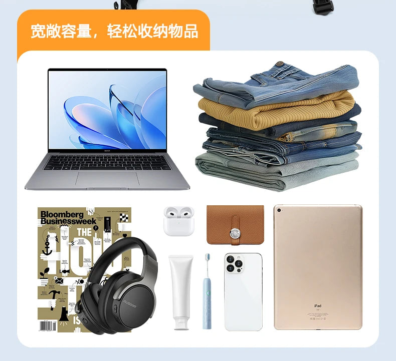 Mochila para hombre, bolsa de viaje multifuncional, compresión al vacío, impermeable, para viajes de negocios, nueva mochila para parejas