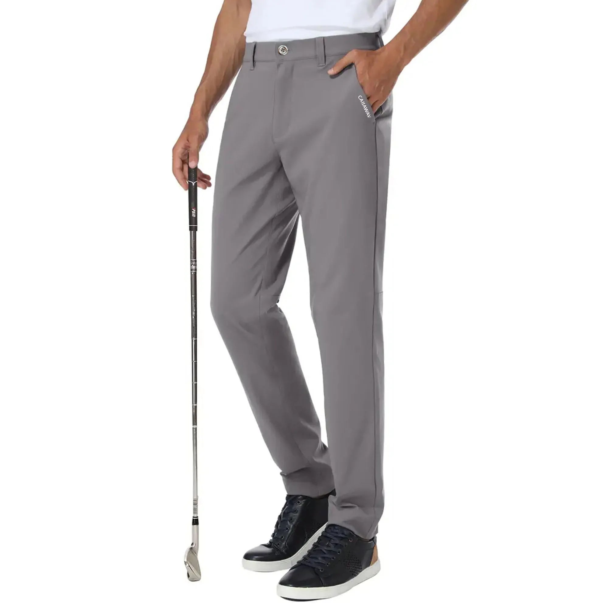 Pantalones deportivos de Golf de verano para hombre, transpirables, de alta elasticidad, para exteriores, corte ajustado y efecto adelgazante