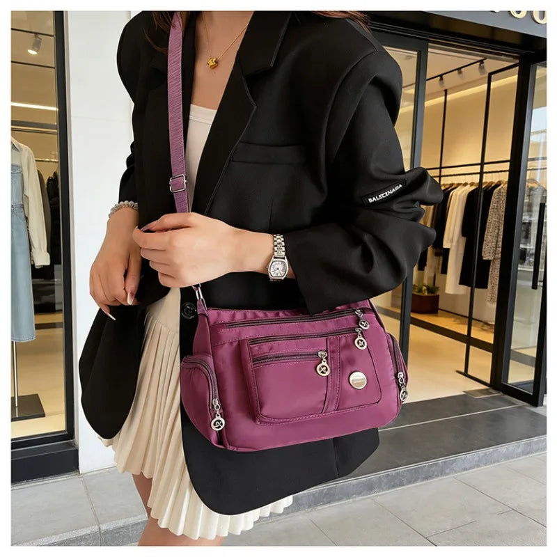 Bolso de mujer, bolso bandolera, bolso cuadrado pequeño de moda, mochila pequeña con múltiples compartimentos, bolso de hombro pequeño, bolso de mujer