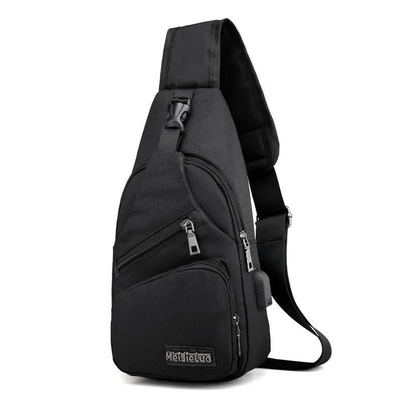 Bolso cruzado informal a la moda, bolso de hombro pequeño para hombre, mochila Diagonal para hombre, bolso mensajero para teléfono, riñonera para niño, paquete de pecho nuevo