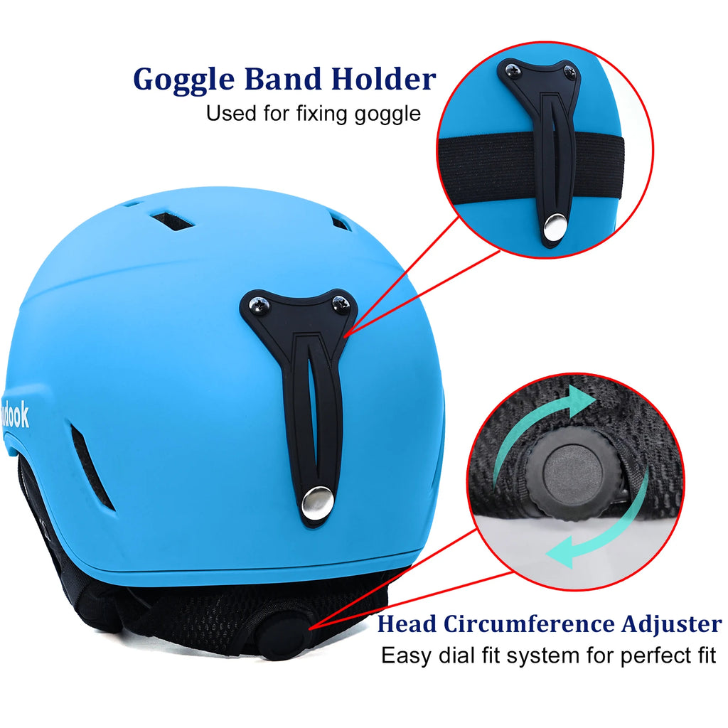 Casco de esquí - Casco de snowboard para adultos y jóvenes - Casco de nieve con carcasa de PC y espuma EPS, casco deportivo para nieve Casco de snowboard