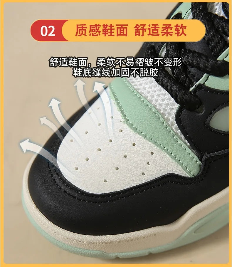 Zapatillas de deporte gruesas para hombre, zapatos de suela suave para correr, informales, de cuero de microfibra, transpirables, con plataforma aumentada de altura