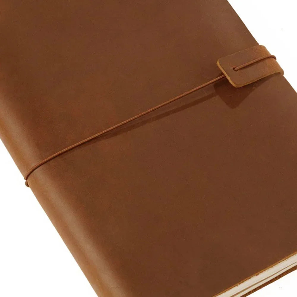 Moterm gran oferta 100% cuaderno de cuero genuino hecho a mano Vintage cuero de vaca diario cuaderno de bocetos planificador TN cubierta de cuaderno de viaje