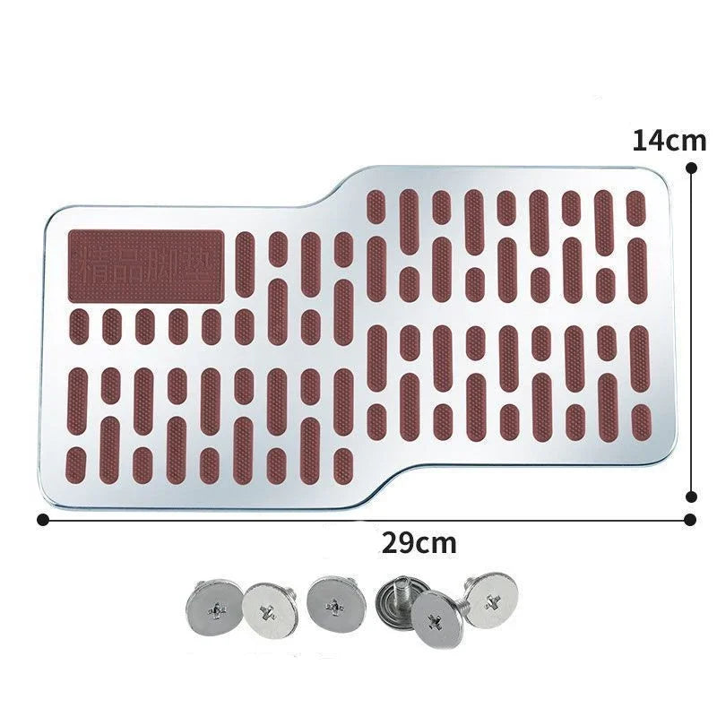 Alfombrillas para coche, pedales resistentes al desgaste, pedales gruesos de acero inoxidable, almohadillas protectoras metálicas para cabina de conductor, piezas antideslizantes