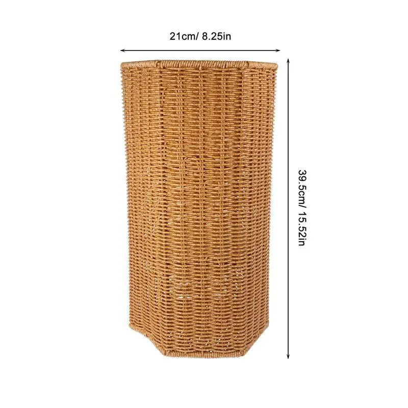 Nuevo soporte de cubo de paraguas de madera, bastón de vinagre para Hotel, estantes de mimbre para entrada, soporte para ahorro de espacio al aire libre, oficina