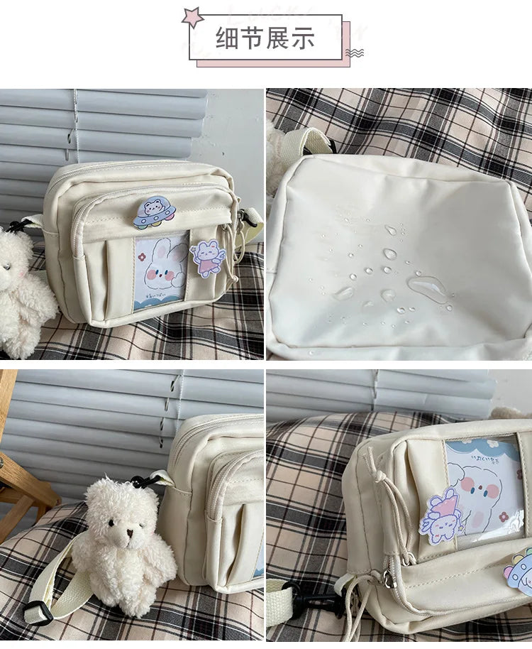 Nuevo Bolso Kawaii para niñas, novedad de 2024, Bolso transparente JK, Bolso cruzado pequeño para mujeres, bolsos y Bolsos de hombro, Bolso Itabag