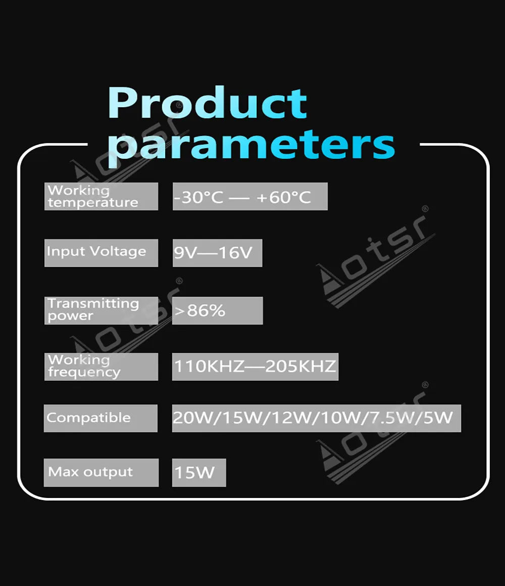 Nuevo producto de carga inalámbrica rápida para automóviles Carga rápida para teléfonos móviles para Cadillac CT4 2020-2021