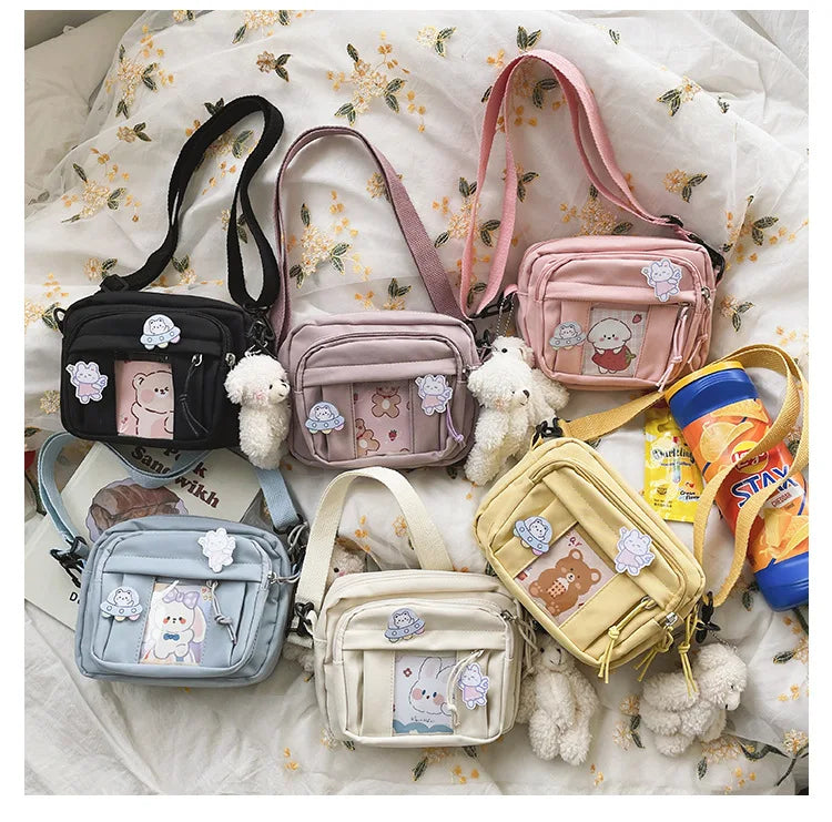 Nuevo Bolso Kawaii para niñas, novedad de 2024, Bolso transparente JK, Bolso cruzado pequeño para mujeres, bolsos y Bolsos de hombro, Bolso Itabag