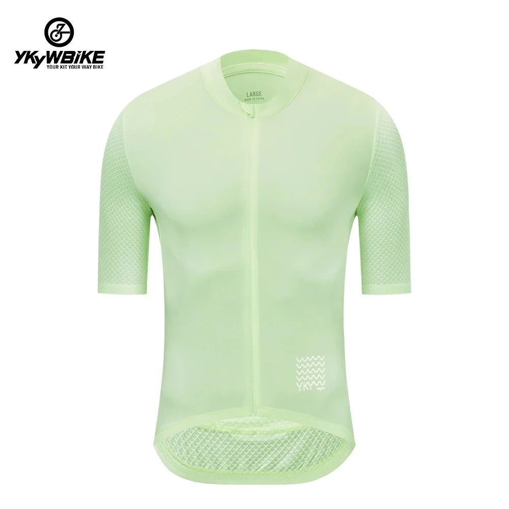 YKYWBIKE-Camiseta de ciclismo para hombre, Maillot de verano para bicicleta de montaña, camiseta para descenso, equipo profesional de alta calidad, ropa de bicicleta de manga corta