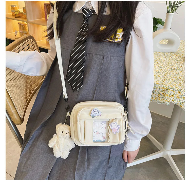 Nuevo Bolso Kawaii para niñas, novedad de 2024, Bolso transparente JK, Bolso cruzado pequeño para mujeres, bolsos y Bolsos de hombro, Bolso Itabag