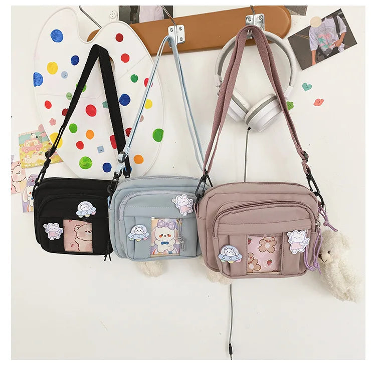 Nuevo Bolso Kawaii para niñas, novedad de 2024, Bolso transparente JK, Bolso cruzado pequeño para mujeres, bolsos y Bolsos de hombro, Bolso Itabag