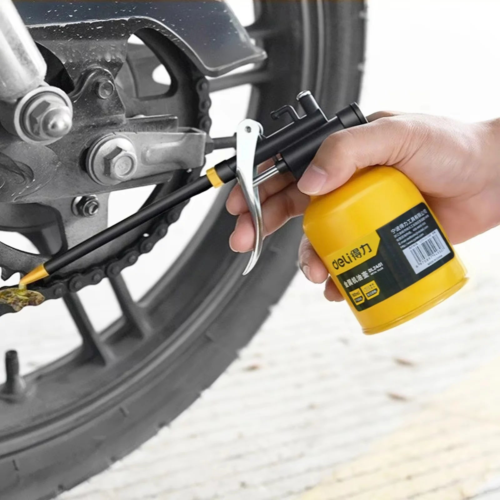 Lubricación de lata de aceite, bomba de alta presión de Metal, pistolas de grasa, botella de aceite de coche, herramienta de reparación de automóviles, 180ml