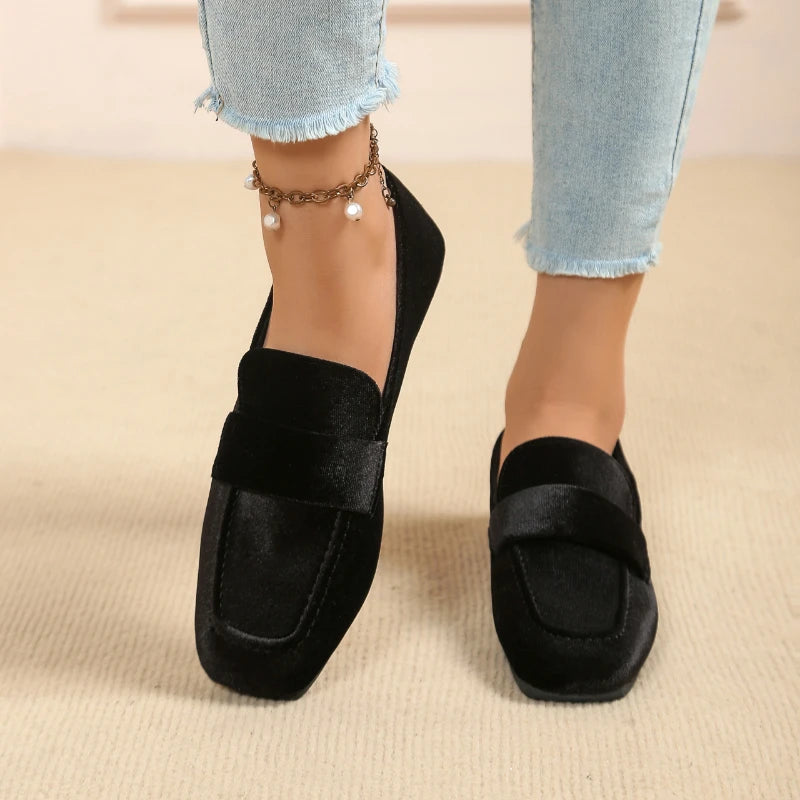 Zapatos planos informales para Mujer, mocasines cómodos a la moda De otoño, zapatillas De plataforma antideslizantes De talla grande, Zapatos De Mujer