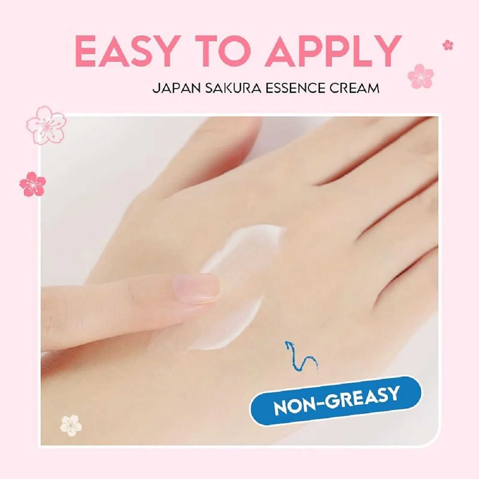 Crema de esencia japonesa Sakura, crema tonificante Sakura con ácido hialurónico,