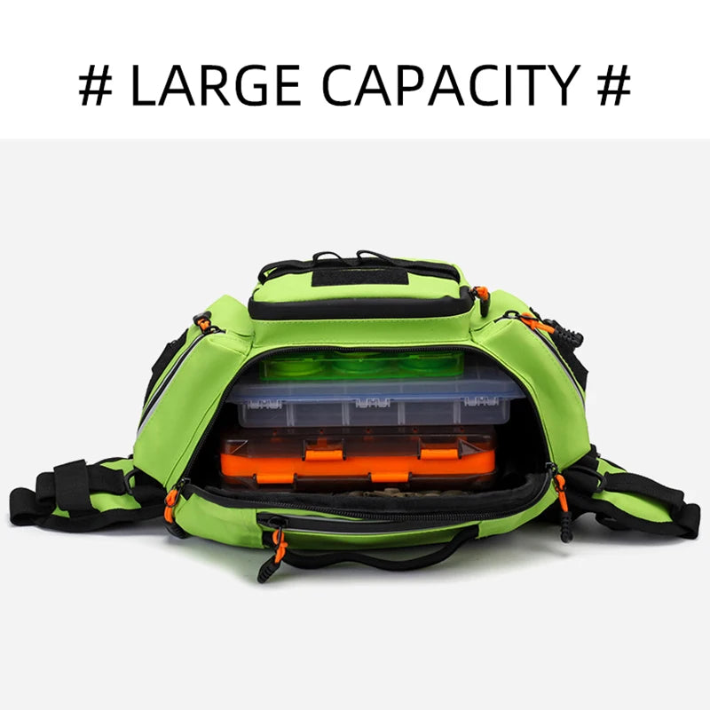 Bolsa de pecho para senderismo para hombre, riñonera de viaje con múltiples bolsillos, para escalada al aire libre, correr, ciclismo, bandolera, bolsa de aparejo con cinturón Molle deportiva