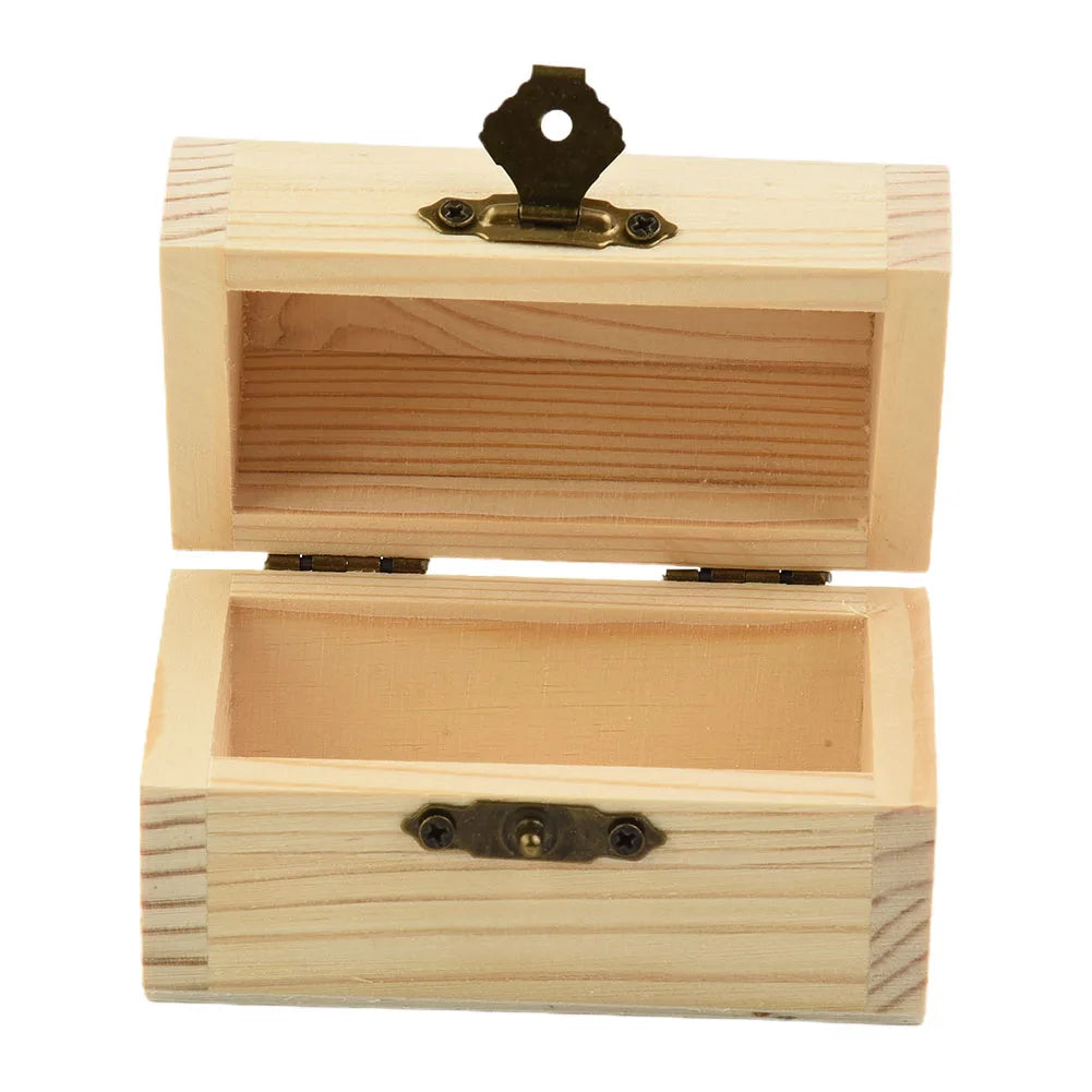 1x cajas de almacenamiento con bisagras arqueadas de madera lisa, caja de regalo artesanal, cajas de almacenamiento de cosméticos multifunción para joyería y artículos diversos para el hogar
