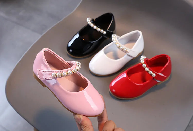 Zapatos de piel para niña, calzado de princesa, suela suave, Mary Jane, primavera y otoño