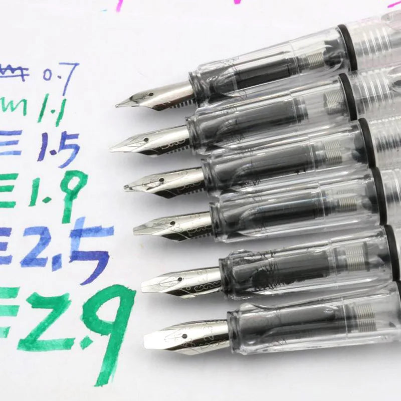 Alta calidad pico de pato gótico arte paralelo flor arte corporal punta plana vinilo tibetano árabe pluma estilográfica papelería suministros de oficina