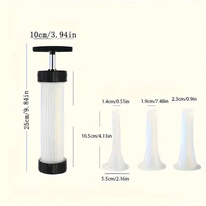 Embutidora de salchichas, pistola seca, jeringa de carne Manaul, herramienta de salchichas casera hecha en casa, herramienta pequeña para salchichas, relleno de salchichas