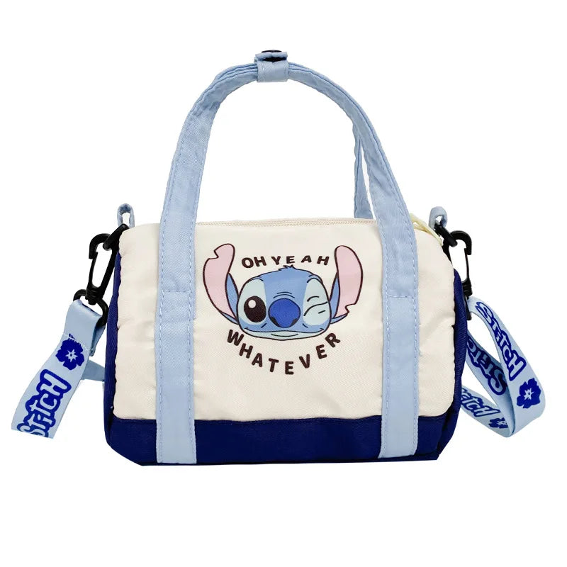 Bolso de hombro de lona de punto para mujer, bolso cruzado informal con oso de fresa de dibujos animados, desplazamientos diarios