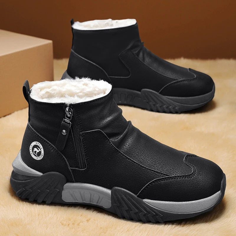 Botas de nieve de invierno, zapatillas para correr, Zapatos informales antideslizantes, impermeables, de caña alta, para viajes, escalada, senderismo, Zapatos para Hombre