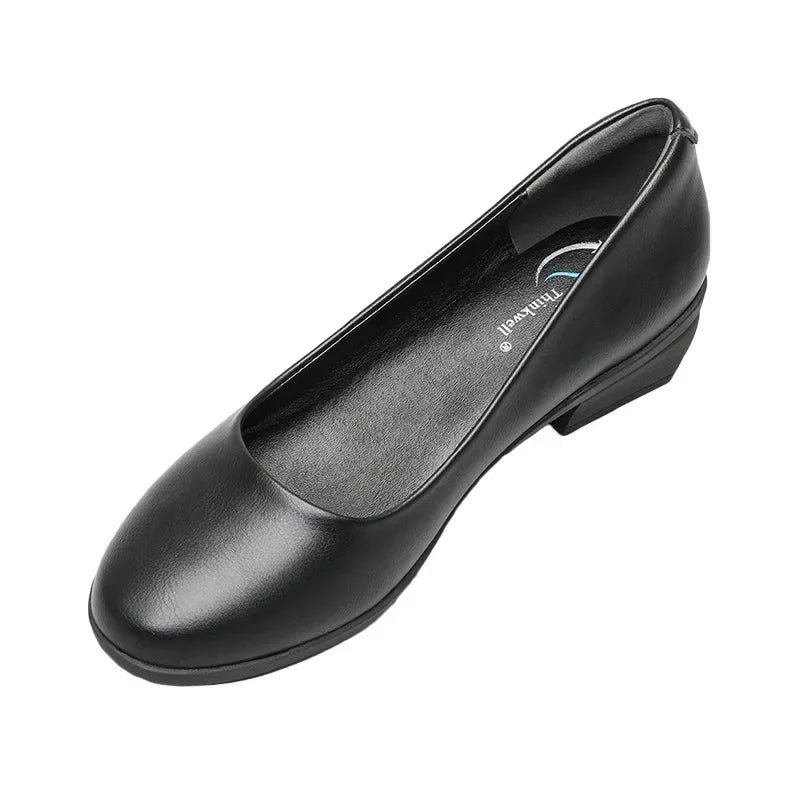 Zapatos De Mujer De suela blanda a la moda, Zapatos De trabajo cómodos para el trabajo, Zapatos De tacón grueso para Mujer, Zapatos antideslizantes De Mujer