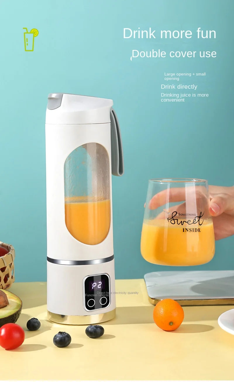 Máquina mezcladora doméstica, licuadora portátil, exprimidor eléctrico triturado con 3 velocidades, 450ML, gran capacidad, pantalla Digital, taza de jugo