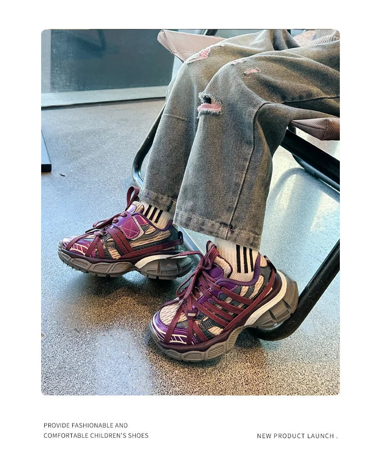 Zapatillas Deportivas para Niños, Modelo Chunky 2026, Nuevas Zapatillas de Baloncesto para Niñas, Modernas y Versátiles, Zapatillas Deportivas Casuales para Niños para la Escuela, Transpirables