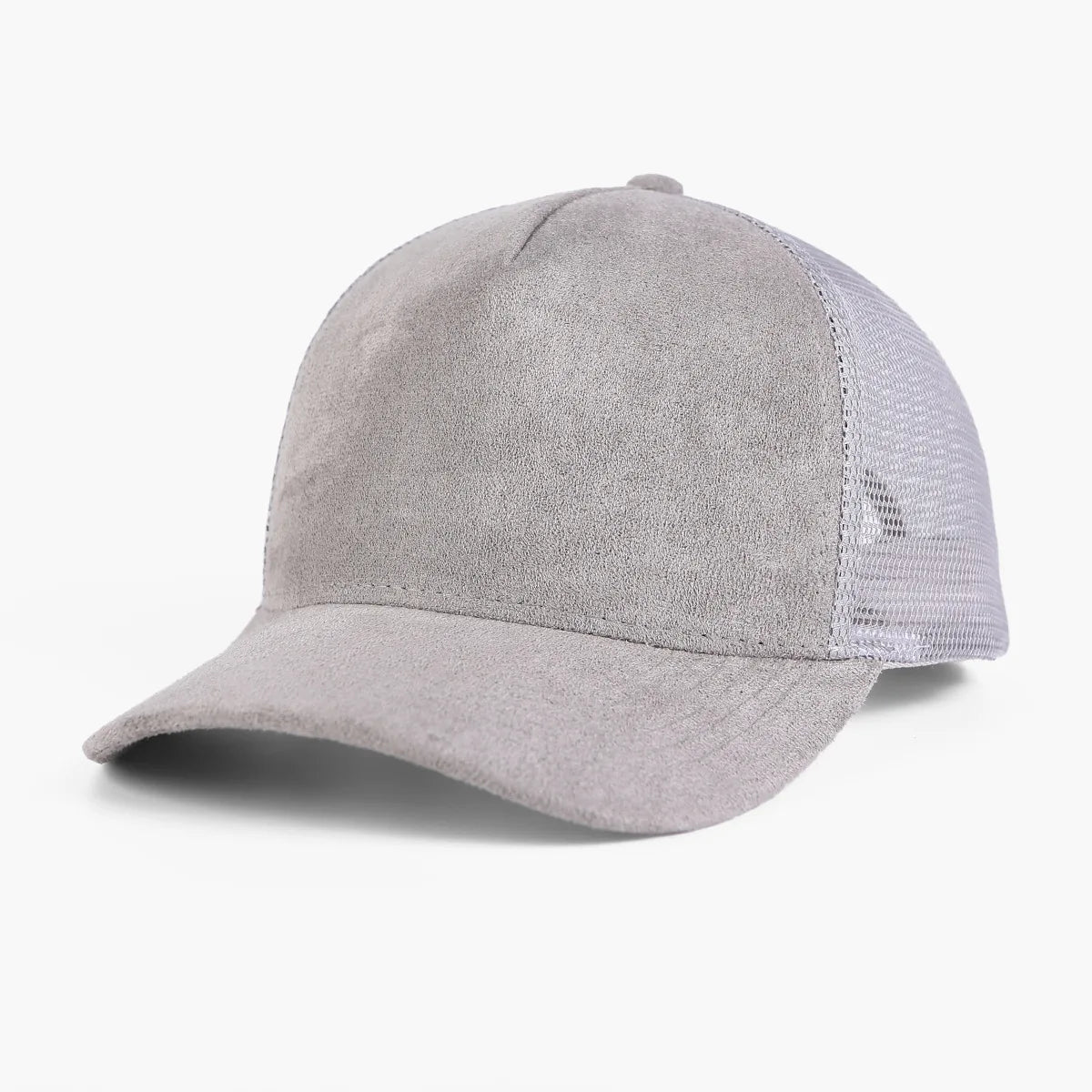 Gorra de béisbol de 1 pieza para hombre, gorra de camionero de gamuza de malla de 5 paneles, gorros para deportes al aire libre para primavera y verano para mujer, gorros de Color sólido