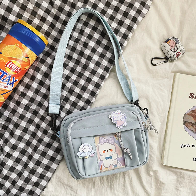Nuevo Bolso Kawaii para niñas, novedad de 2024, Bolso transparente JK, Bolso cruzado pequeño para mujeres, bolsos y Bolsos de hombro, Bolso Itabag
