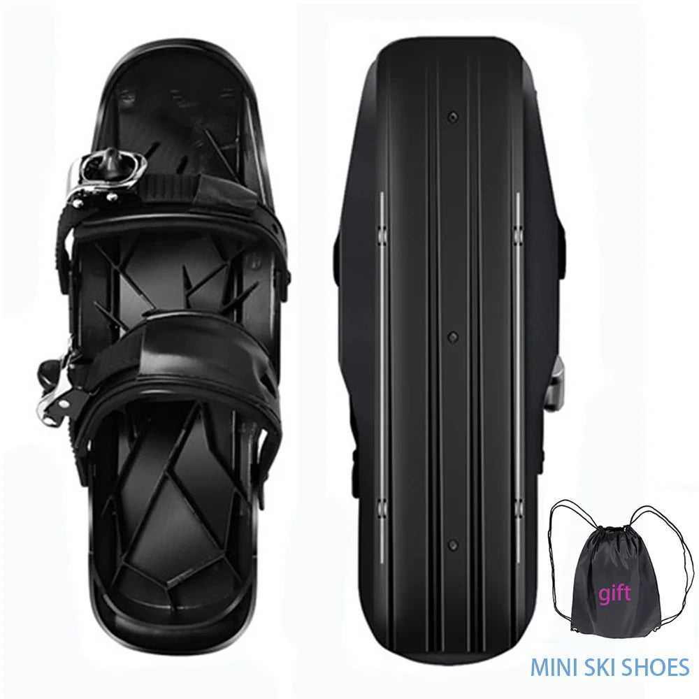 Mini esquís palas de nieve para esquís de nieve para zapatos de invierno patines cortos palas de nieve Skiboards zapatos de esquí portátiles y ligeros deporte al aire libre