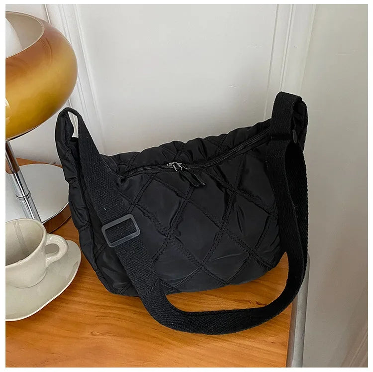 Bolsos cruzados bordados para mujer, bolsos de gran capacidad, bandolera de hombro, bolso de compras Hobos de moda Popular para mujer