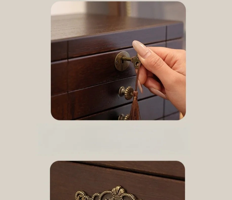 Caja de almacenamiento de joyería de madera de nogal, cajas de mano para pulseras y pendientes, estuche de exposición para collares, organizador grande, Estuches para joyería