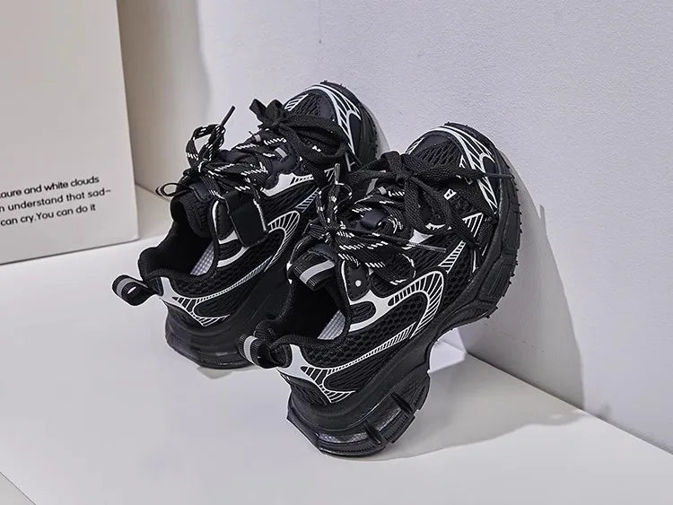 Zapatillas de deporte para niños gruesas 2025, nuevos zapatos de baloncesto para niñas, zapatos deportivos informales versátiles a la moda para niños para la escuela, transpirables