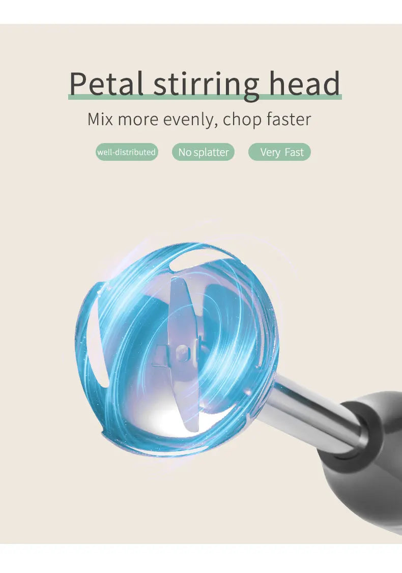 Mini licuadoras eléctricas 4 en 1, procesadores de alimentos portátiles de mano de 110V/220V, exprimidor de hoja de acero inoxidable de 5 velocidades, picado de carne