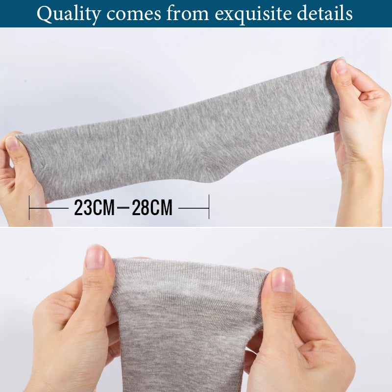 HSS 2023 calcetines de algodón de los hombres nuevos estilos 10 par/lote de negocios negro calcetines de hombres transpirables de verano de primavera para hombre tamaño (6,5-12)