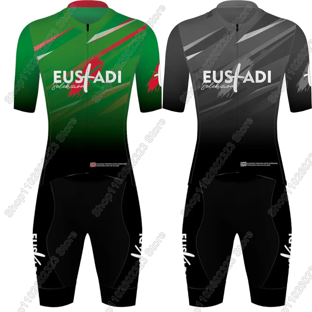 Euskadi equipo ciclismo Jersey 2025 conjunto verano España Ropa de bicicleta camisas de bicicleta traje pantalones cortos con pechera MTB Ropa Maillot