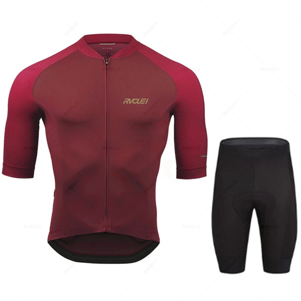 2025 Rvouei Pro Team Ropa de bicicleta hombres nueva Ropa de bicicleta de carretera Ropa de carreras transpirable Ciclismo Jersey conjunto Ropa Ciclismo Maillot