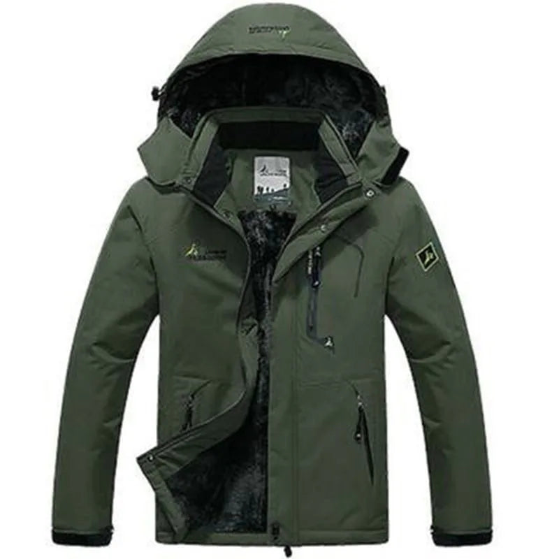 Parka militar con capucha para hombre, abrigo grueso y cálido a prueba de viento, abrigo de piel, chaqueta de invierno, chaquetas Anorak