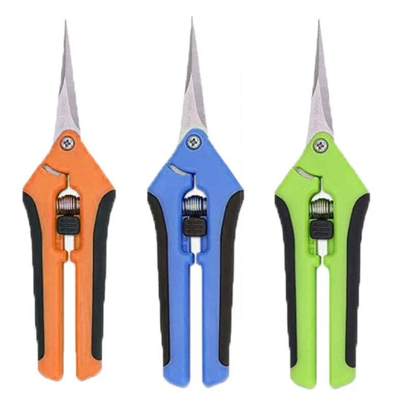 Tijeras de jardín para plantas en maceta, podadora de bonsái, tijeras de podar de flores para jardinería, recolector de frutas, huerto de granja disponible de acero inoxidable