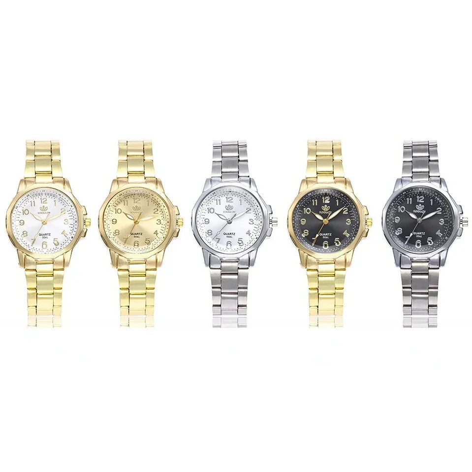 Reloj femenino, relojes de lujo para mujer, correa de malla de Metal de oro rosa, reloj de pulsera de cuarzo analógico de acero inoxidable, minimalista para mujer