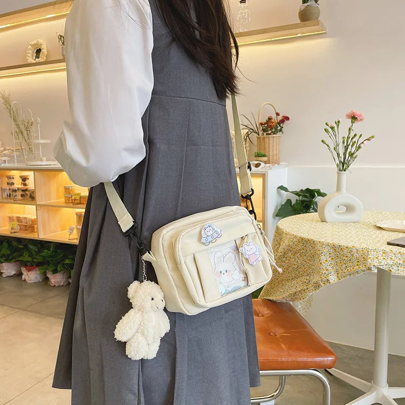 Nuevo Bolso Kawaii para niñas, novedad de 2024, Bolso transparente JK, Bolso cruzado pequeño para mujeres, bolsos y Bolsos de hombro, Bolso Itabag