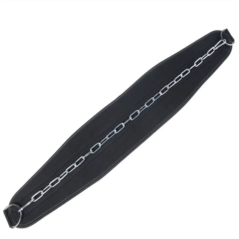 Cinturón de inmersión ponderada con cadena, doble anillo en D, correa de soporte para la espalda, levantamiento de pesas, equipo de gimnasio en casa, cinturón de cintura