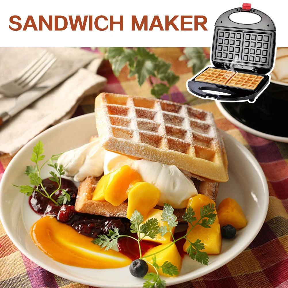 Sandwiches Toster Press 750W Sandwiches Press antiadrigentes para desayunos familiares en casa Press de tostadora multifuncional