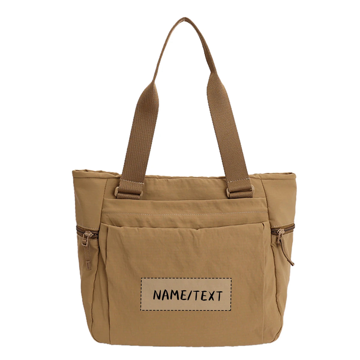 Bolso bandolera de un solo hombro con logotipo personalizado de alta gama para desplazamientos, viajes, estilo perezoso, sensación relajada, bricolaje para estudiantes universitarios