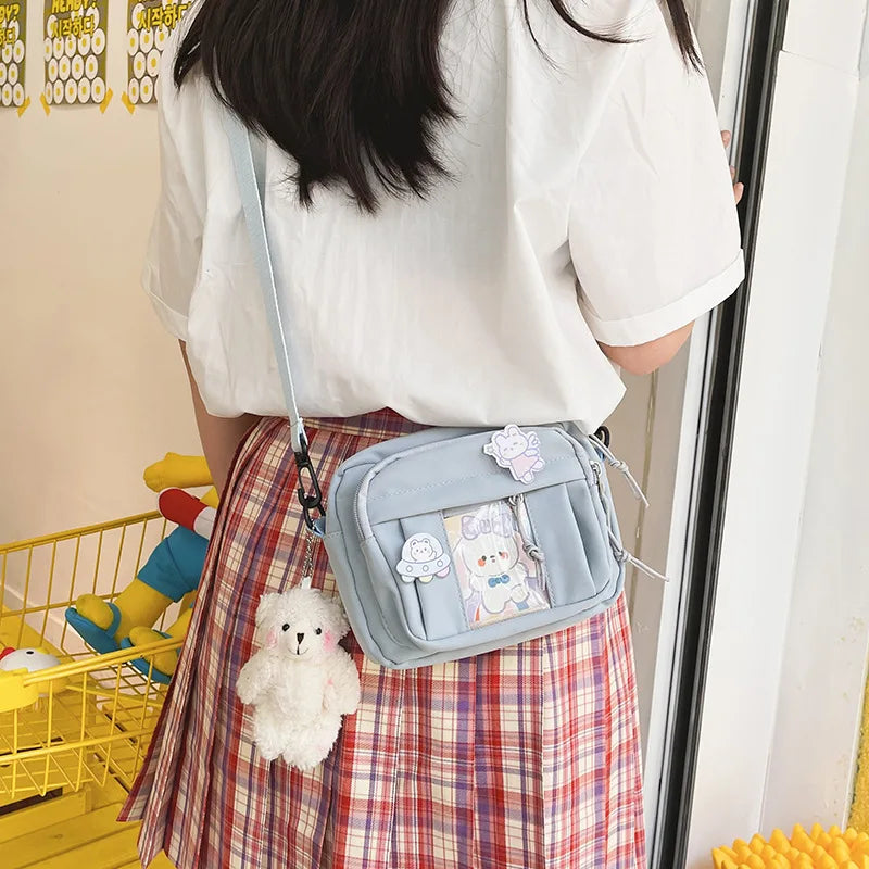 Nuevo Bolso Kawaii para niñas, novedad de 2024, Bolso transparente JK, Bolso cruzado pequeño para mujeres, bolsos y Bolsos de hombro, Bolso Itabag