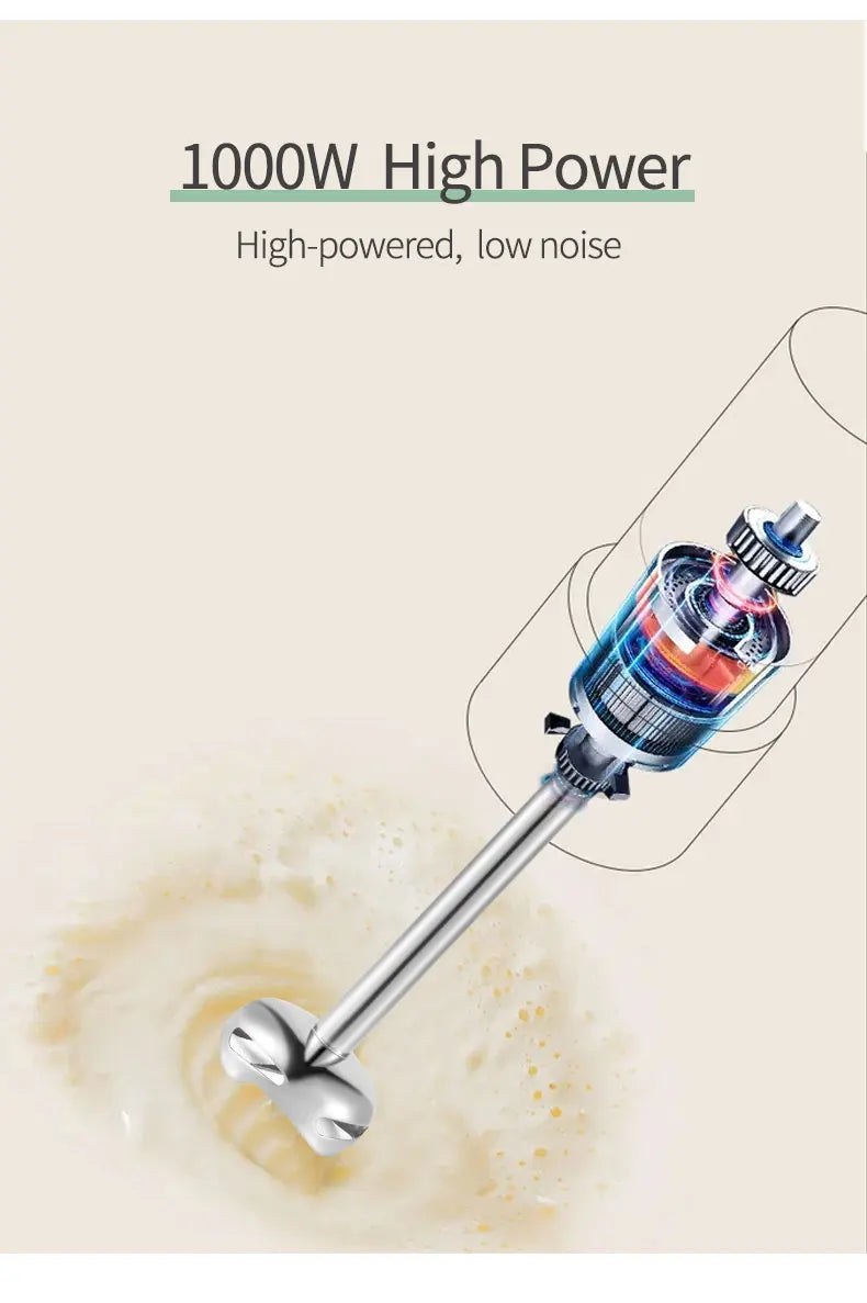 Mini licuadoras eléctricas 4 en 1, procesadores de alimentos portátiles de mano de 110V/220V, exprimidor de hoja de acero inoxidable de 5 velocidades, picado de carne
